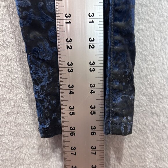 Guess Kate Skinny Blue Damask Print Jeans Size 28 Avant Garde Floral Boho - Picture 4 of 15